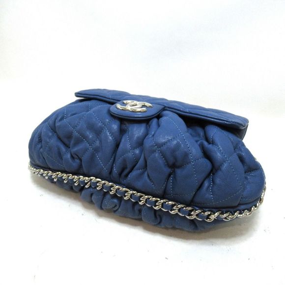 Chanel Chain Shoulder Bag Lambskin Blue - Picture 4 of 7